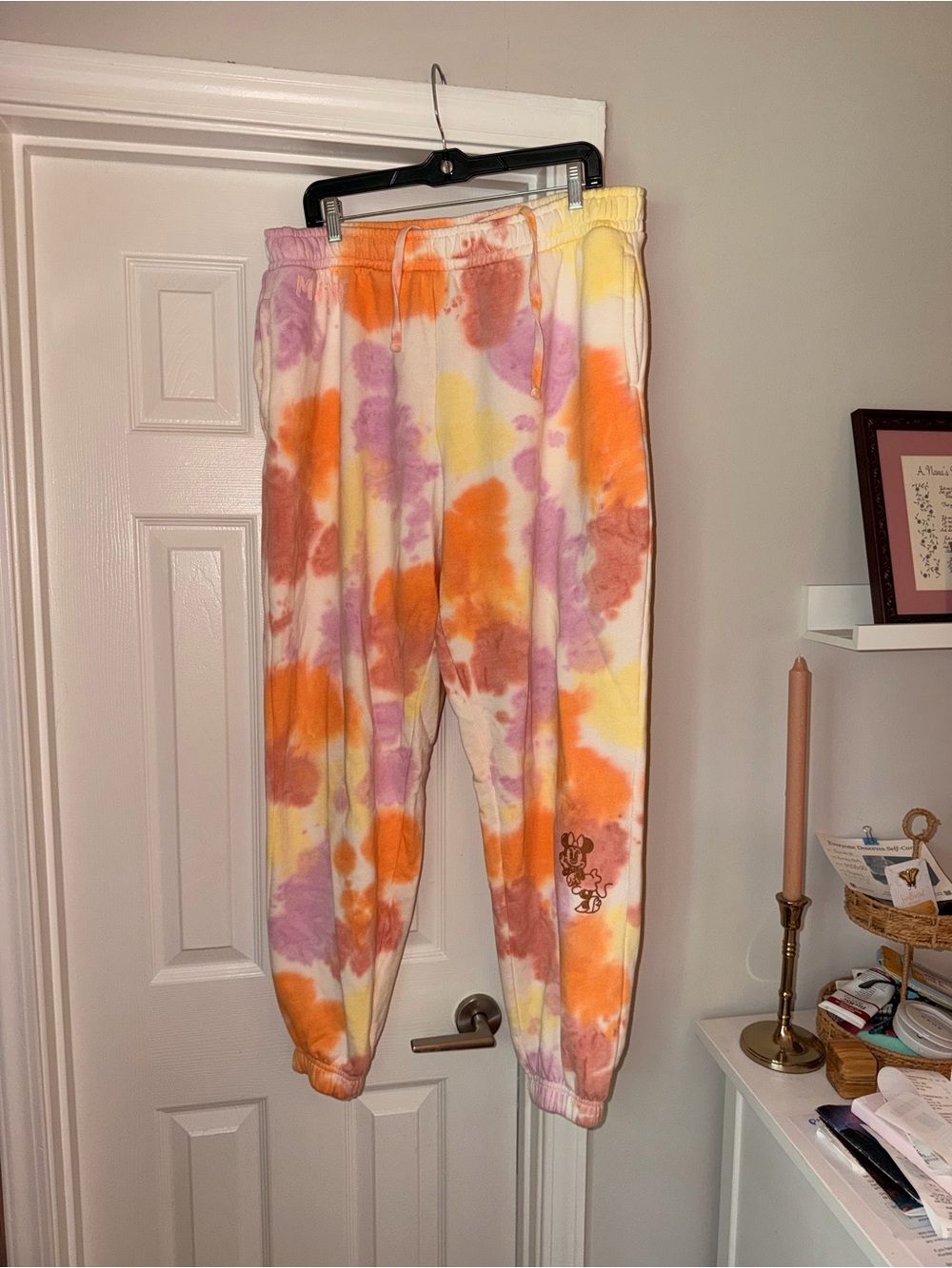 Disney Women’s Tie-Dye Jogger Sweatpants Minnie Mouse